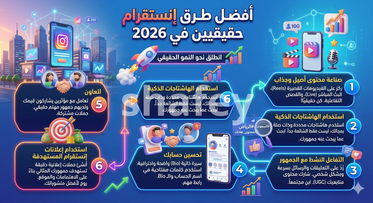 أفضل طرق زيادة متابعين إنستقرام حقيقيين في 2026