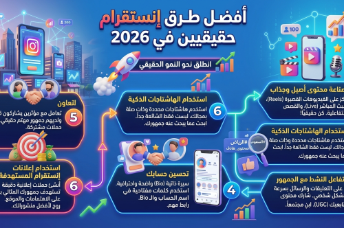 أفضل طرق زيادة متابعين إنستقرام حقيقيين في 2026