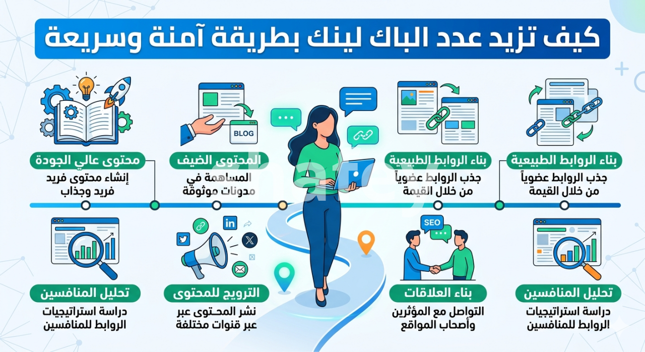 كيف تزيد عدد الباك لينك بطريقة آمنة وسريعة في 2026