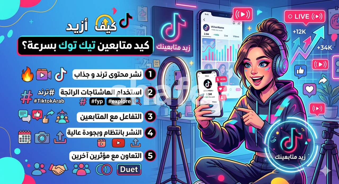 كيف ازيد متابعين تيك توك بسرعة 2026